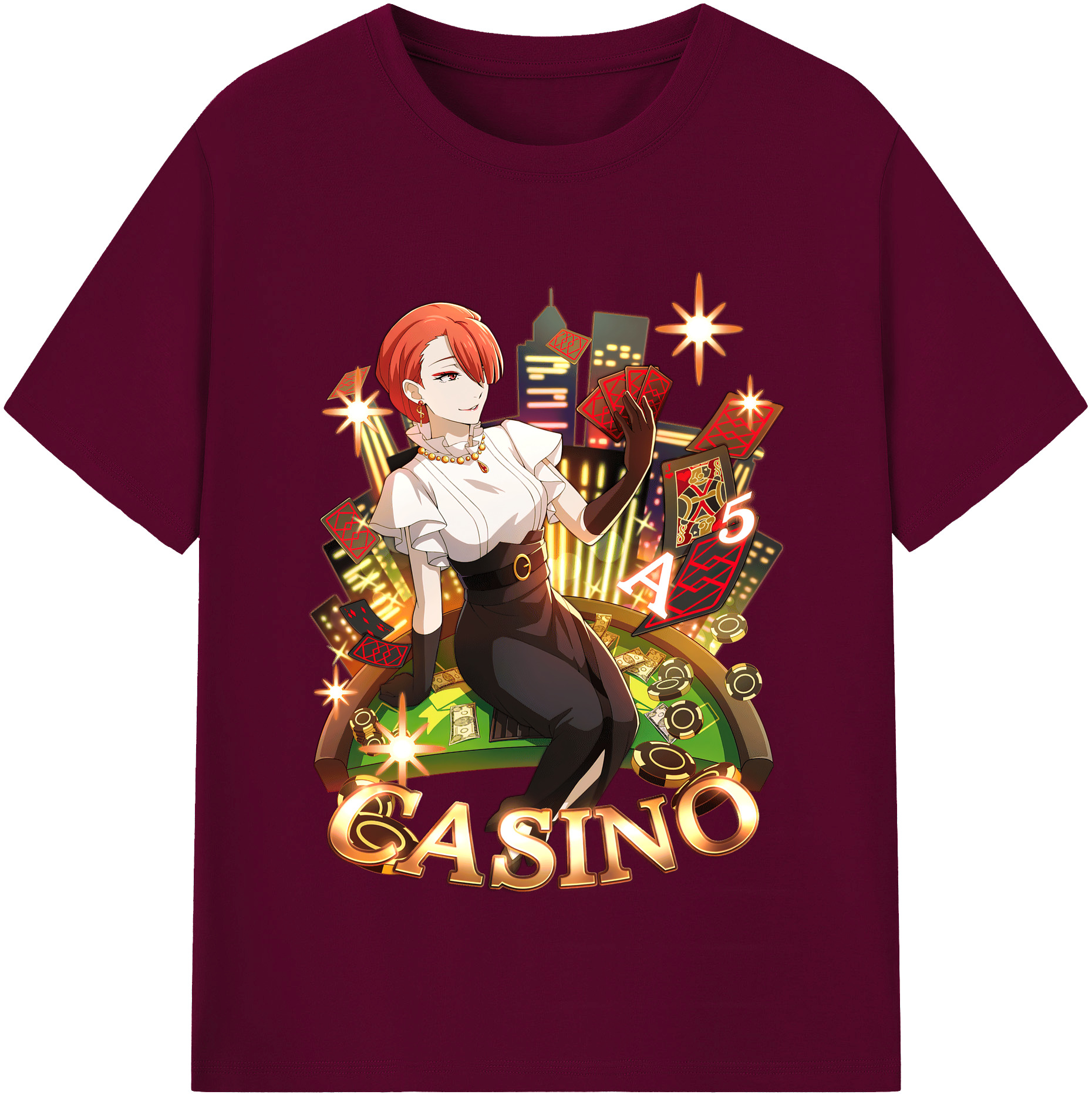 （画像用） 文豪ストレイドッグス Bungo Stray Dogs レディースカジュアルプリントTシャツ（綿100％）